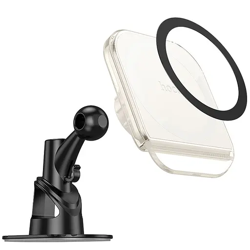 Автотримач Hoco H43 Crystal ring magnetic (center console) White - фото 2