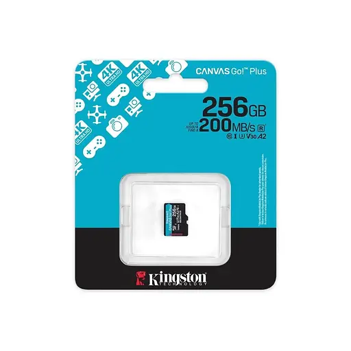 Карта памяти Kingston 256 GB microSDXC Canvas Go! Plus UHS-I U3 V30 A2 Class 10 (SDCG4/256GBSP) - фото 3