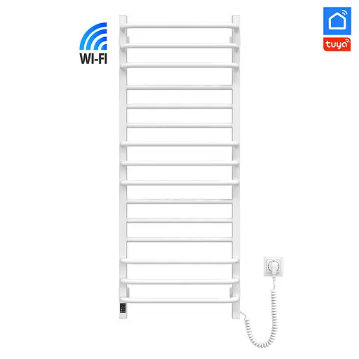 Электрический полотенцесушитель Navin Грандис 480x1200 Sensor с Wi-Fi, правая с таймером, белая 12-112033-4880, Белый, Правое, Электронный - фото 2