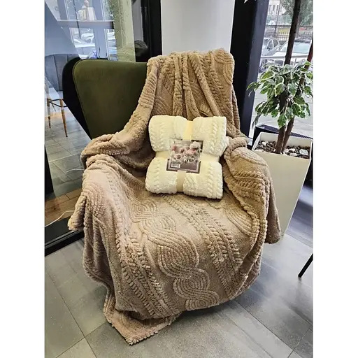 Плед коси Versailles Айворі 200х220 см VS-PB-4400I (147974) - фото 5