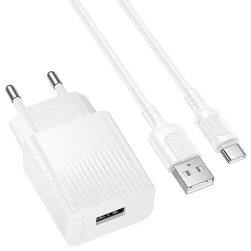 СЗУ Borofone BAS71A Source 10.5W (1USB-A) + кабель USB to Type-C - фото 2