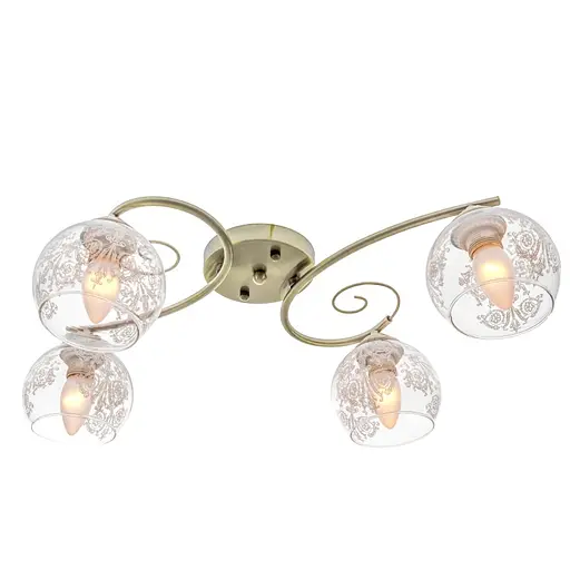 Люстра стельова Brille E27 60W BZ (LK-587C/4) - фото 3