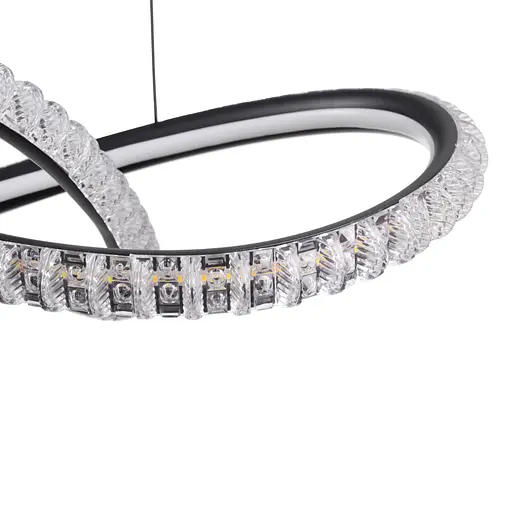 Люстра підвісна Brille світлодіодна в хол 174W WW BK (BR-01 685S/1) - фото 7