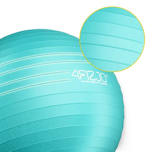 М'яч для фітнесу (фітбол) 4FIZJO 65 см Anti-Burst Mint (P-5905973404761) - фото 6