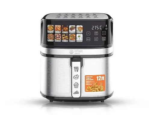 Аэрофритюрница 12 л с сенсорным управлением и мощностью 4600 Вт, BT-5384 с циркуляцией горячего воздуха 360 - фото 2