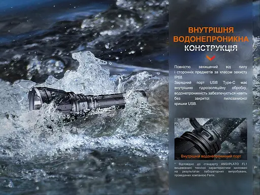 Ручной дальнобойный фонарь Fenix HT18R 2800лм (Черный) - фото 7