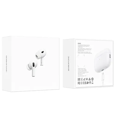 Бездротові TWS навушники Borofone BW82 White - фото 6