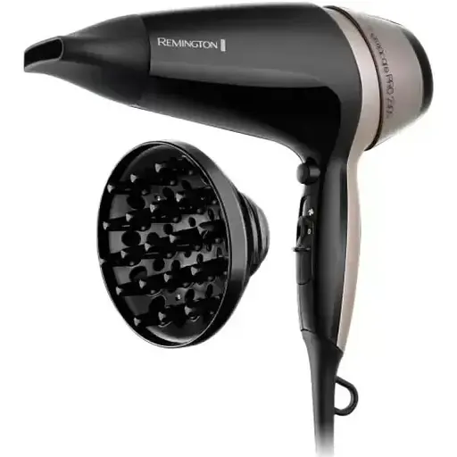 Фен Remington D5715, Black, 2100W, 2 швидкості, 3 режими, іонізація, дифузор, концентратор, DC двигун - фото 1
