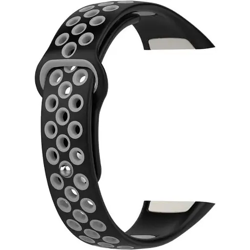 Ремінець DK CDK Silicone Sport Band Nike для Huawei Band 6 (012812) (black / grey) - фото 2