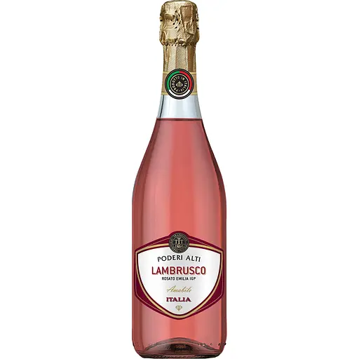 Вино ігристе Poderi Alti Lambrusco dell'Emilia рожеве напівсолодке 7.5% 0.75 л (954)