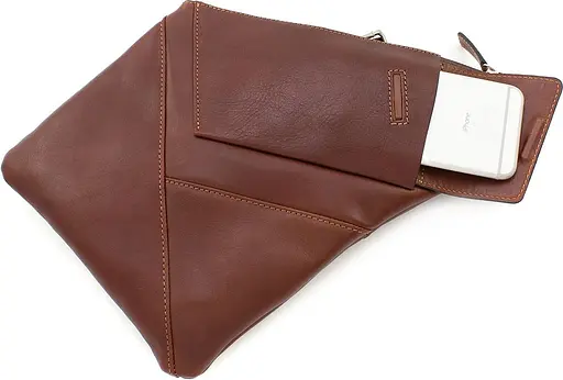 Чоловіча шкіряна сумка-слінг GRANDE PELLE 30х20х1 см sum0022228 - фото 5