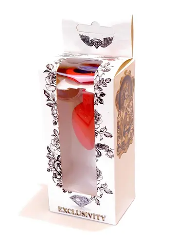 Силіконова анальна пробка з кристалом Boss Silikon Plug Jewellery Red Small 7 см (синій) - фото 8