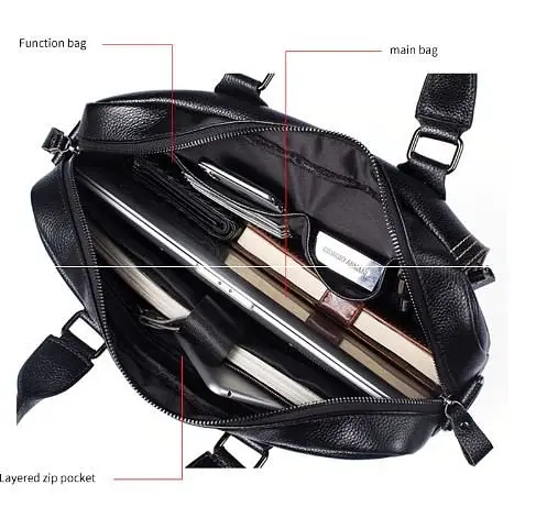 Чоловіча шкіряна сумка Vintage 36х29х6 см sum0015032 - фото 6