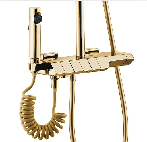 Душова система Rea Rob gold з термостатом та виливом REA-P6625, Золотий - фото 2