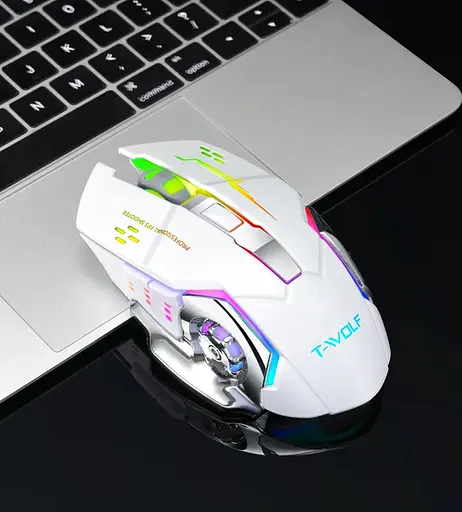 Компьютерная мышь T-Wolf Q13 беспроводная, бесшумная с аккумулятором и подсветкой 2,4G+Bluetooth - фото 3