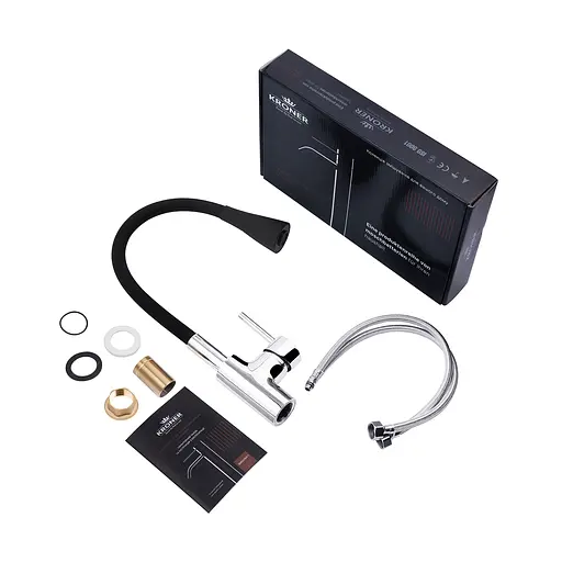 Змішувач для кухні Kroner KRP Kuche - C031BLK CV024338 Чорний матовий - фото 9