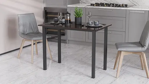 Стіл універсальний Knap Ferrum-decor 750x1400x700 Чорний метал ДСП Венге Магія 16 мм (FRD-106380)