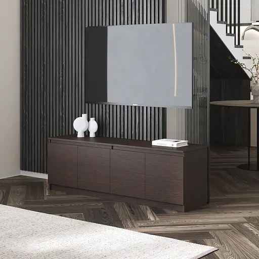 Тумба під телевізор Vays у вітальню, сучасна з полицями, без ручок R-31 - фото 5