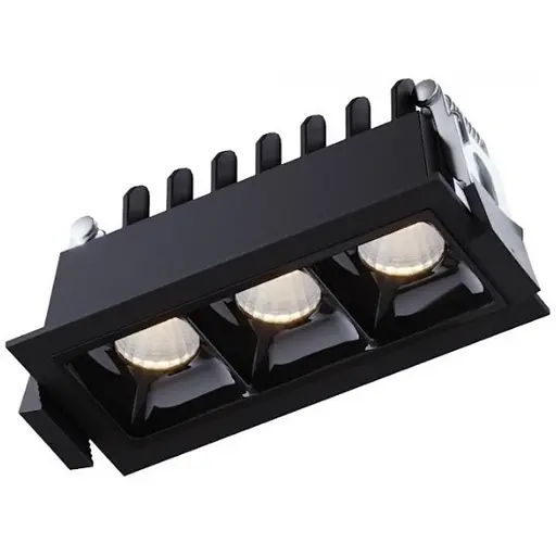 Світильник точковий врізний KLOODI KD-036Q 3K BK - фото 1