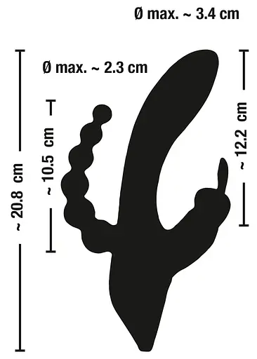 Вибратор Sweet Smile Triple G-Spot 20.8 см черный - фото 7