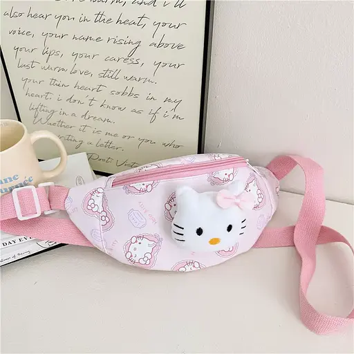 Сумочка-бананка, одне відділення, м’який значок, C68147 (В асортименті) - фото 2