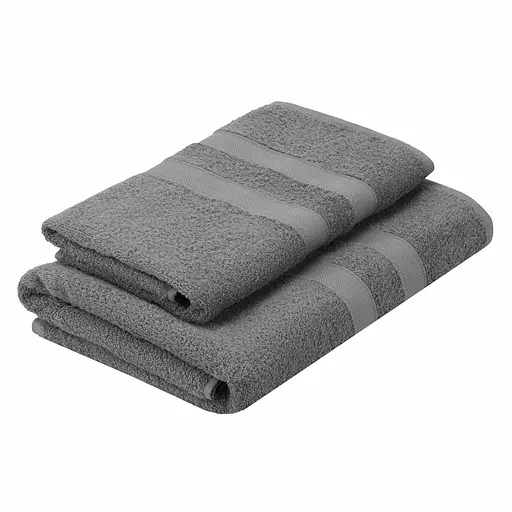 Набір рушників махрових Ardesto Splendid 50х90 см 70х140 см 2 шт. 100% бавовна сірий (ART2359GR)  - фото 2