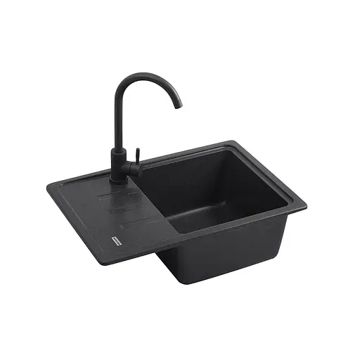 Кухонна мийка гранітна Kroner KRP Komposit GRB-6243 CV031063, Графит - фото 5