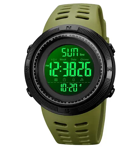 Спортивные наручные часы Skmei 2070 (Зеленые с черным циферблатом) - фото 3