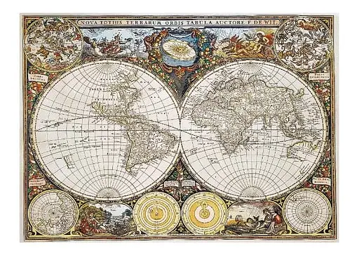 Пазл Trefl деревянный фигурный Античная карта мира 1000 эл. (20144) - фото 2