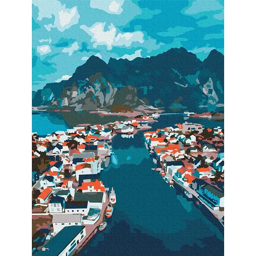 Картина по номерам Норвежские фьорды Brushme 30х40 см разноцветная 000277191