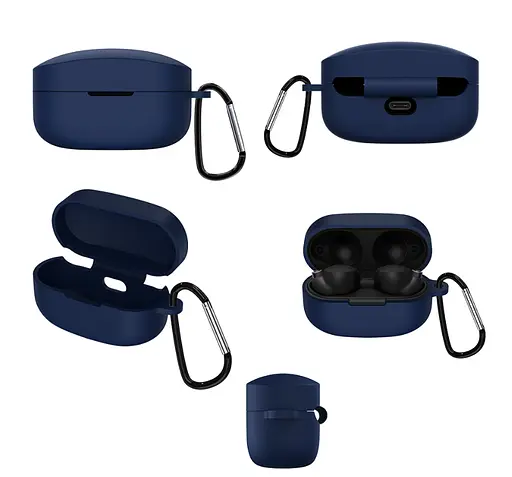 Чехол-накладка DK Silicone Candy Friendly с карабином для Sony WF-1000XM4 (dark blue) - фото 8