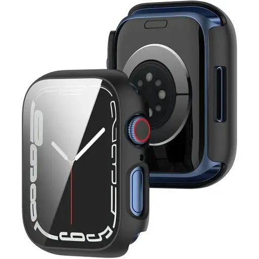 Чехол-накладка DK Пластик Soft-Touch Glass Full Cover для Apple Watch 45mm (black) - фото 3