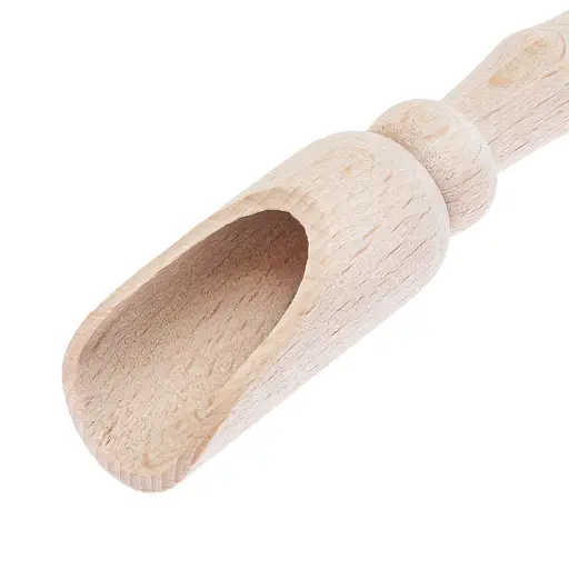 Ложка совок дерев'яний для цукру, спецій та сипучих продуктів 13 см, Woodly Бежевий 86106 - фото 10