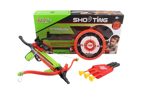 Арбалет J1804A стріли з присосками, тир, в коробці (6966045410072) - фото 1