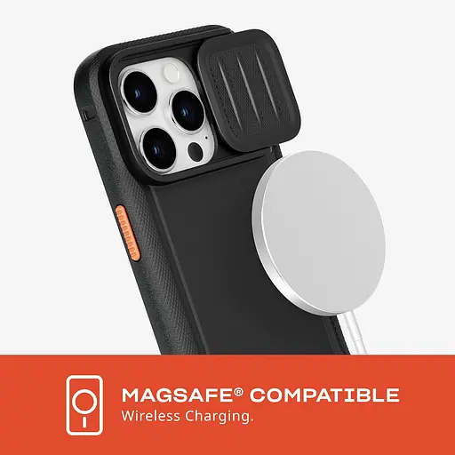 Оригинальный противоударный чехол со шторкой для камери Tech21 Evo Max MagSafe для Apple iPhone 15 Pro Max (6.7") Black - фото 2