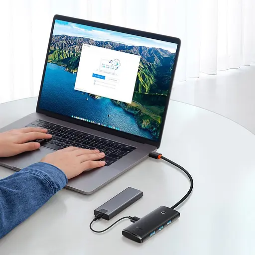 USB-хаб Baseus Lite Series 4-Port USB-A Hub (WKQX030001) [77936] - фото 10