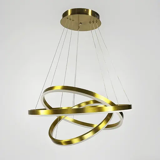 Подвесная люстра в латунном корпусе на три кольца 60, 50 и 40 см Ст. MJ 93-600+500+400 AB | Line F - фото 1