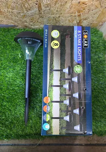 Набір з 8 садових світильників на сонячних батареях Solar 8 Stake Lights вуличні ліхтарі підсвічування - фото 4