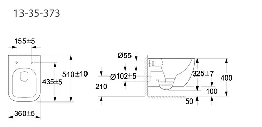 Унитаз подвесной Volle Orlando Rimless 13-35-373 с сидением Soft Close Slim, Белый - фото 4
