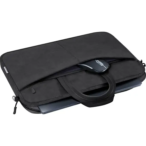 Сумка для ноутбука Defender 15.6ъ Solid, Black, экокожа, 410х310х40 мм (26091) (26091_DEFENDER) - фото 6