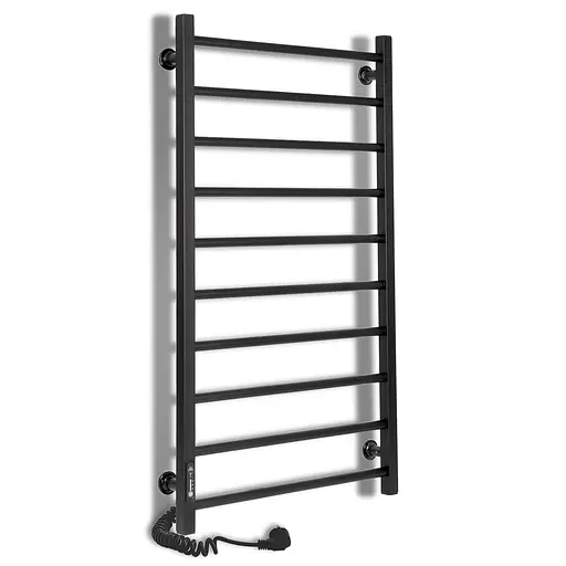 Электрический полотенцесушитель Laris Зебра Альфа ЧФЧ10 500x900 Е левый R3 73207629, Черный матовый, Левое, Электронный - фото 1