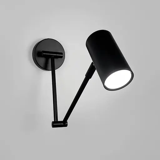 Бра в чорному регулюючому корпусі зі спотом | Арт. C8466/1 BK | Line F - фото 5