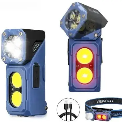 Налобный фонарь YEMAO YM‐T615 яркий легкий с USB‐C зарядкой - фото 1