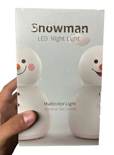 Детский силиконовый ночник Снеговик Snowman LJC-118 светильник аккумуляторный игрушка для сна - фото 8