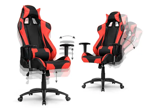 Офисное кресло для геймера Sofotel Inferno черно-красное - фото 4