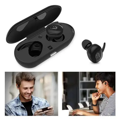 Бездротова Bluetooth стерео гарнітура Borofone BE8 Чорний - фото 5