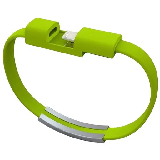 Кабель-браслет iPhone 5/5S/6/6+/iPad зелений RTL