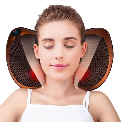Масажер подушка з вібрацією для дому та машини Massage Pillow UKC QY-8028 з підігрівом для спини - фото 5