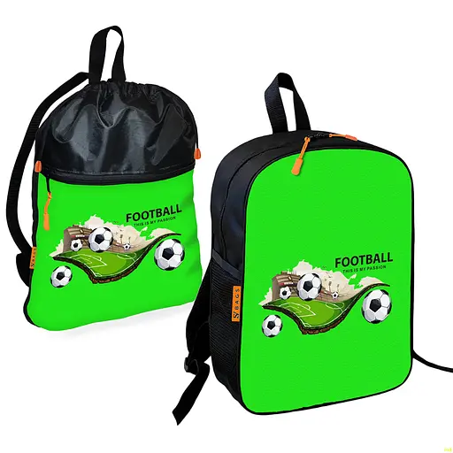 Шкільний рюкзак дитячий футбол + Сумка для взуття спортивної форми рюкзак-мішок хлопчикові (01869)