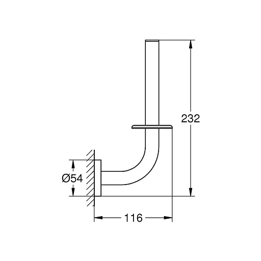 Тримач запасного рулону туалетного паперу Grohe QuickFix Start 411862430 Чорний матовий - фото 2